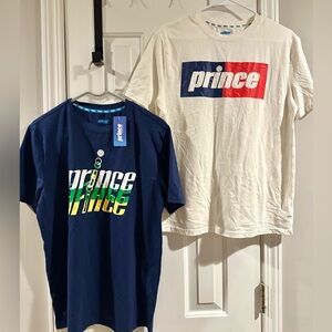 Bundle For Discount! 2 Pickle Ball Prince Tshirts, Navy & White Men’s Small